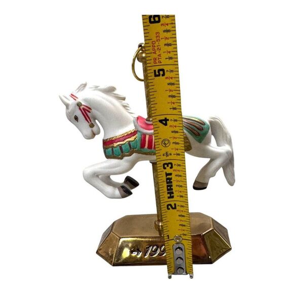 Hallmark Keepsake Ornament 1992 Tobin Fraley Fine Porcelain & Brass Carousel Hor - Picture 5 of 8